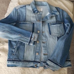 New! Frame Two Tone Demin Jacket, Size S